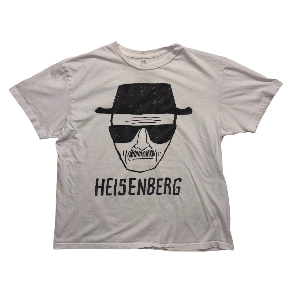 Breaking Bad Heisenberg Walter White Graphic T-Shirt White Mens Large IML 2014